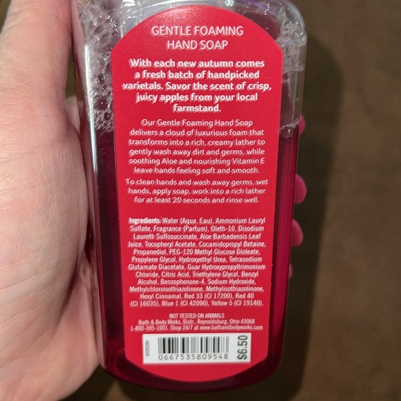 NWT Bath & Body Works Farmstand Apple Gentle Foaming Hand Soap - Picture 4 of 5